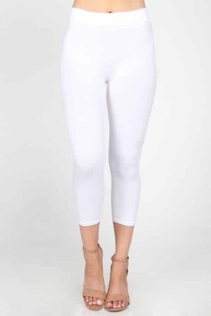 M. Rena Cropped Seamless Rayon Leggings