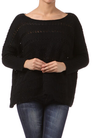 M-Rena Boat Neck Boxy Knit Sweater