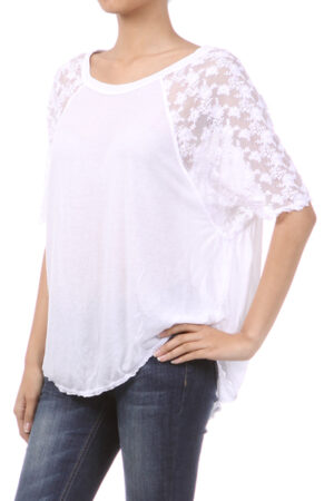 M-Rena Lace Sleeve Lady Tee