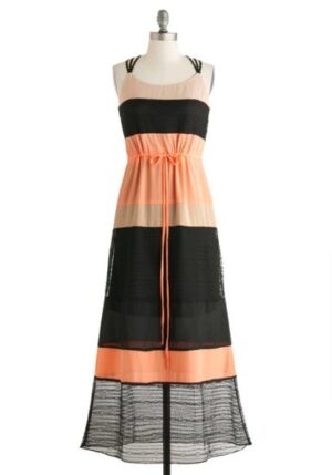 C. Luce Colour Block Sleeveless Maxy Dress