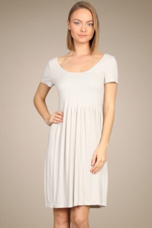 M-Rena Reversible Cap Sleeve Ribbed Seamless Babydoll Dress