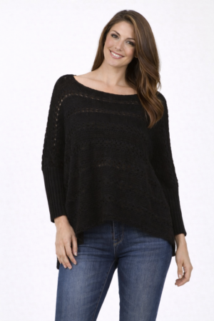 M. Rena Boat Neck Boxy Knit Sweater