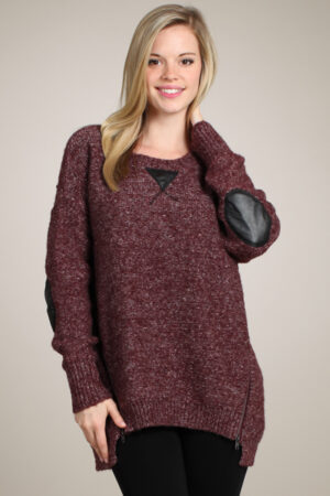 M-Rena Patched Elbow Chunky Sweater
