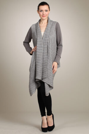 M-Rena Draped Long Sleeve Shawl Cardigan