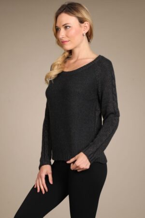 M-Rena Long Sleeve Cable Knit Sweater
