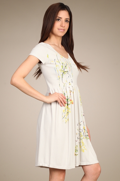 M-Rena Cap Sleeve Floral Babydoll Dress