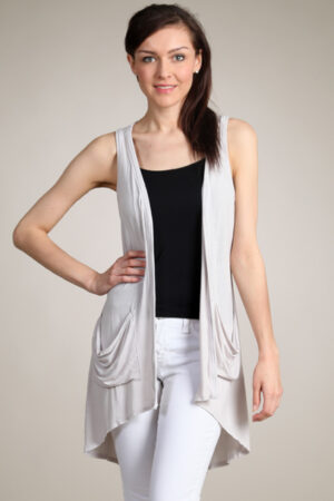 M-Rena Exaggerated High-Low Hem Vest