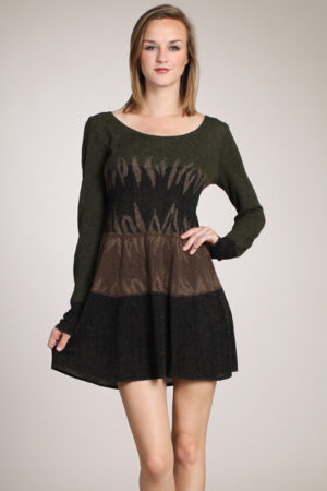 M-Rena Long Sleeve Sweater Tunic Dress