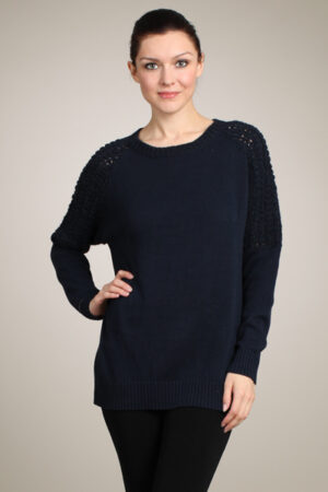 M-Rena Knitted Sweater with Crocheted Sleeves