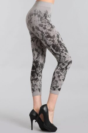 M. Rena Snake Print Rayon Leggings