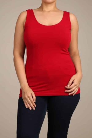 M. Rena Plus Size Seamless Reversible ScoopV-neck Tank Top