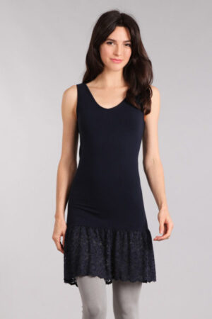 M-Rena Lace Trim Seamless Layering Tank Dress