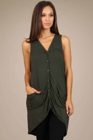 M.Rena High Low Hem Vest