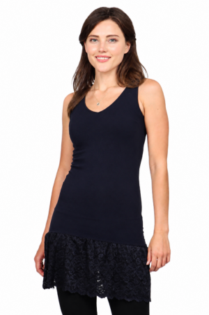 M. Rena Lace Trim Seamless Layering Tank Dress