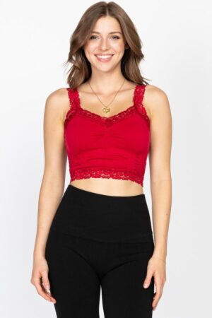 M. Rena Sexy Cropped Lace Corset Bralette