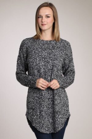 M.Rena Shirttail Tunic Warm Sweater