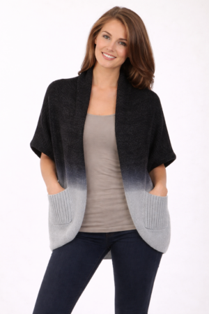 M. Rena Open Ombre Cocoon Knit Cardigan