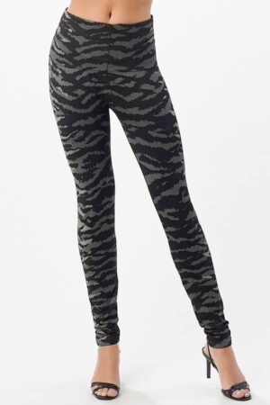 M. Rena Zebra Print Tummy Control Seamless Leggings