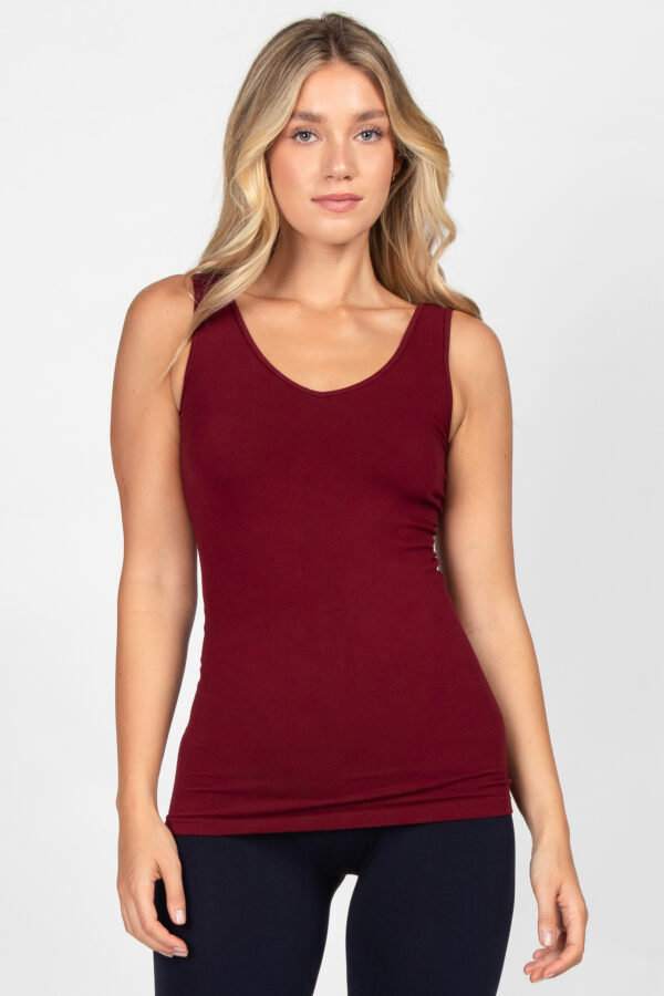 M. Rena Reversible Scoop V-Neck Tank Top