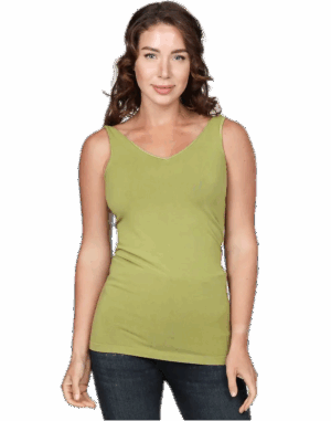 M. Rena Reversible Scoop/V-Neck Tank Top