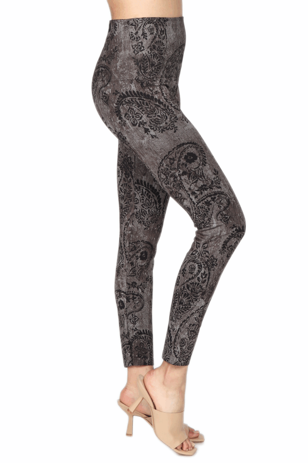 M. Rena Paisley Sublimation Print Tummy Tuck Legging - Image 2