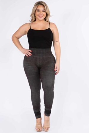 M. Rena Plus Size Denim Sublimation Legging