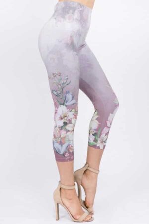 M. Rena Orchid Paisley Sublimation Crop Leggings