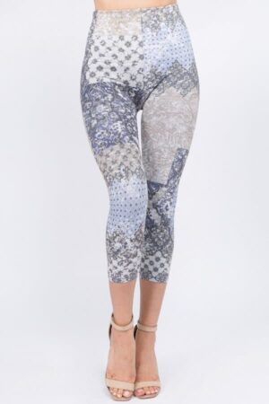 M. Rena Vintage Patchwork Capri Leggings