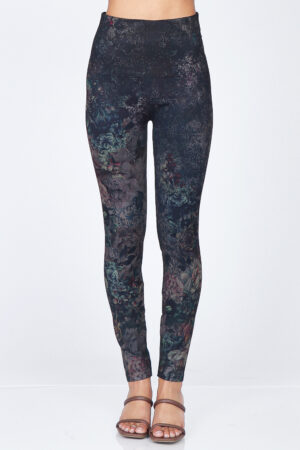 M. Rena Midnight Floral Print Leggings