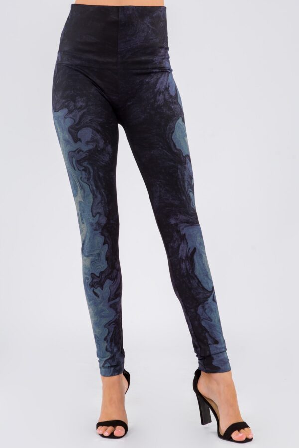M. Rena Watercolor Oil Slick Print Legging
