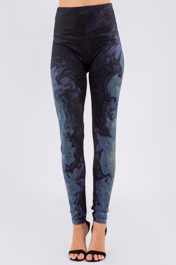 M. Rena Watercolor Oil Slick Print Legging