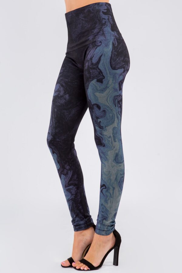 M. Rena Watercolor Oil Slick Print Legging