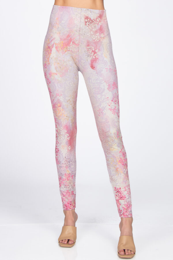 M. Rena Bridal Rose Print Tummy Control Leggings