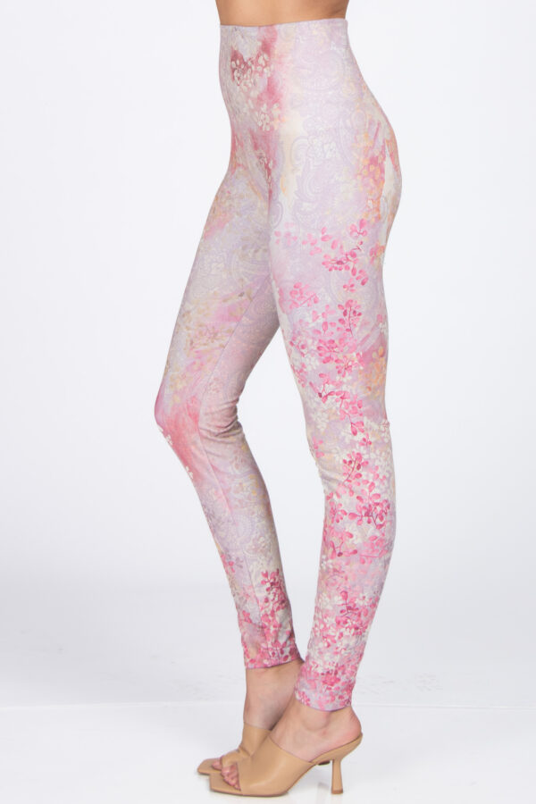 M. Rena Bridal Rose Print Tummy Control Leggings - Image 2