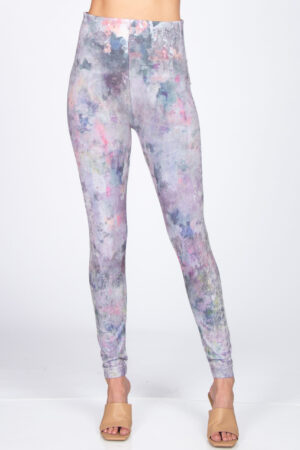 M. Rena Water Colors Print Tummy Control Leggings