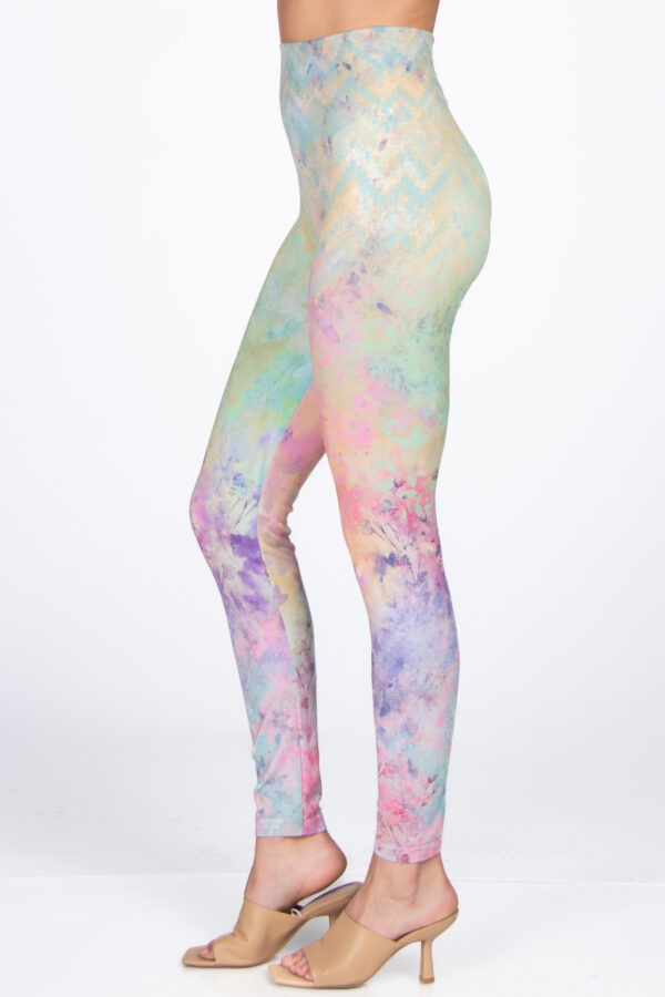 M. Rena Water Colors Print Tummy Control Leggings - Image 2