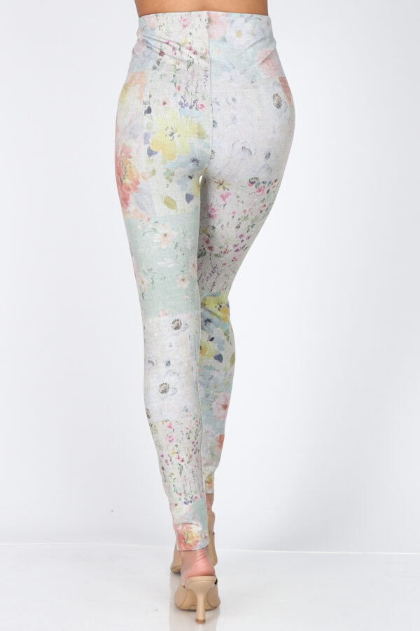 M. Rena Floral Print Tummy Control Leggings - Image 3