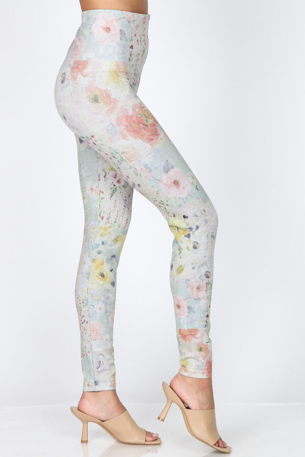 M. Rena Floral Print Tummy Control Leggings - Image 2
