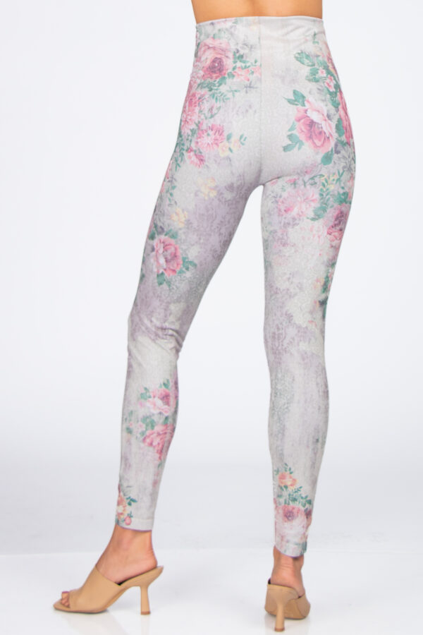 M. Rena Floral Print Tummy Control Leggings - Image 3