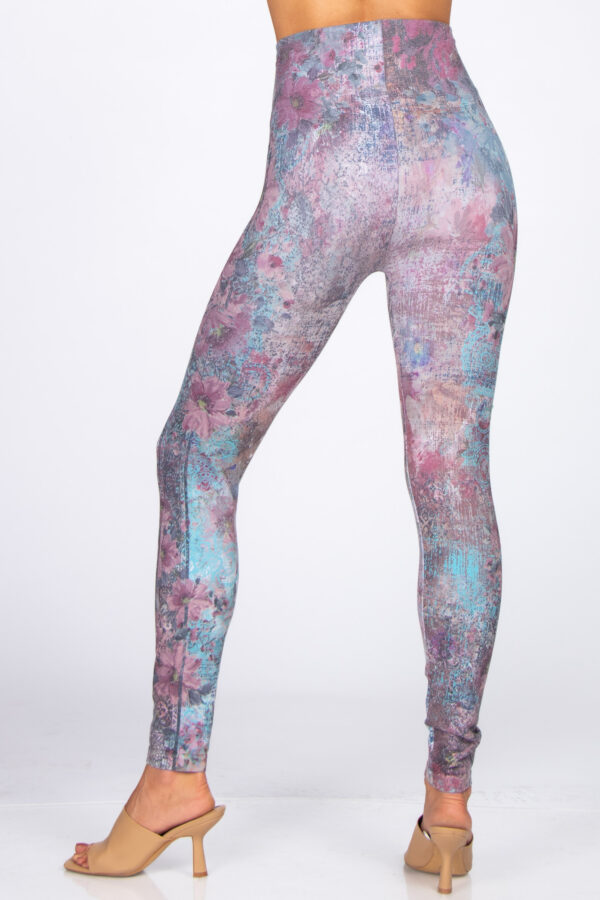 M. Rena Floral Print Tummy Control Leggings - Image 4