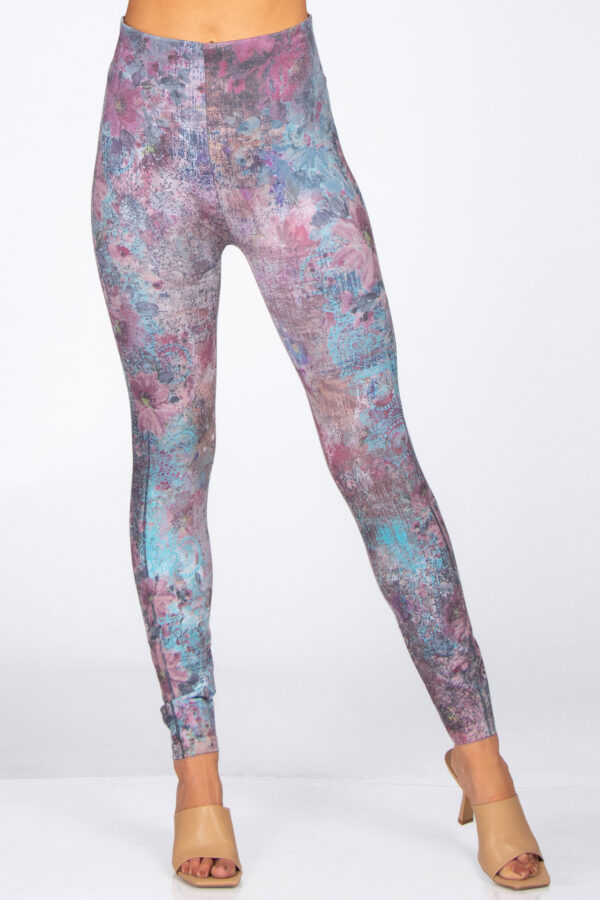 M. Rena Floral Print Tummy Control Leggings