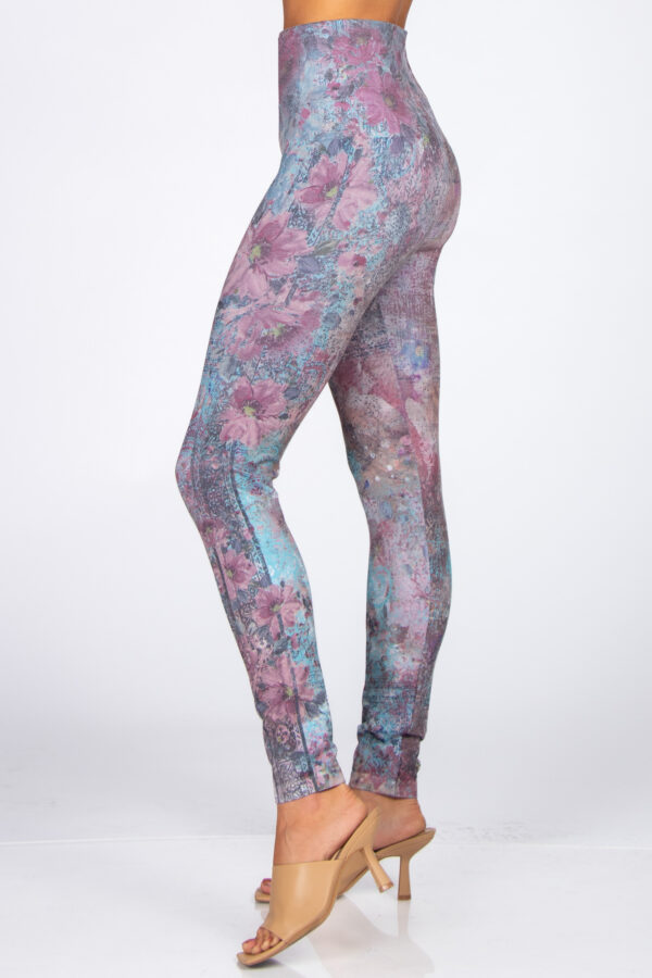 M. Rena Floral Print Tummy Control Leggings - Image 2