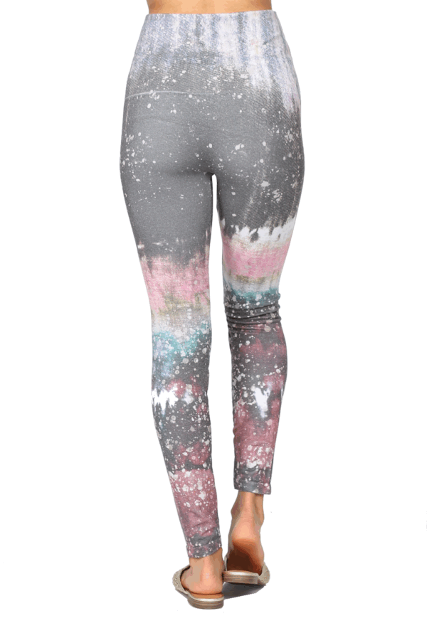M. Rena Tie Dye Print Tummy Control Leggings - Image 3