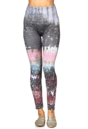 M. Rena Tie Dye Print Tummy Control Leggings