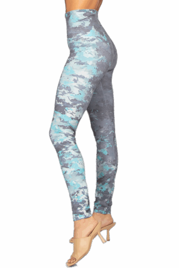 M. Rena Tie Dye Print Tummy Control Leggings - Image 2