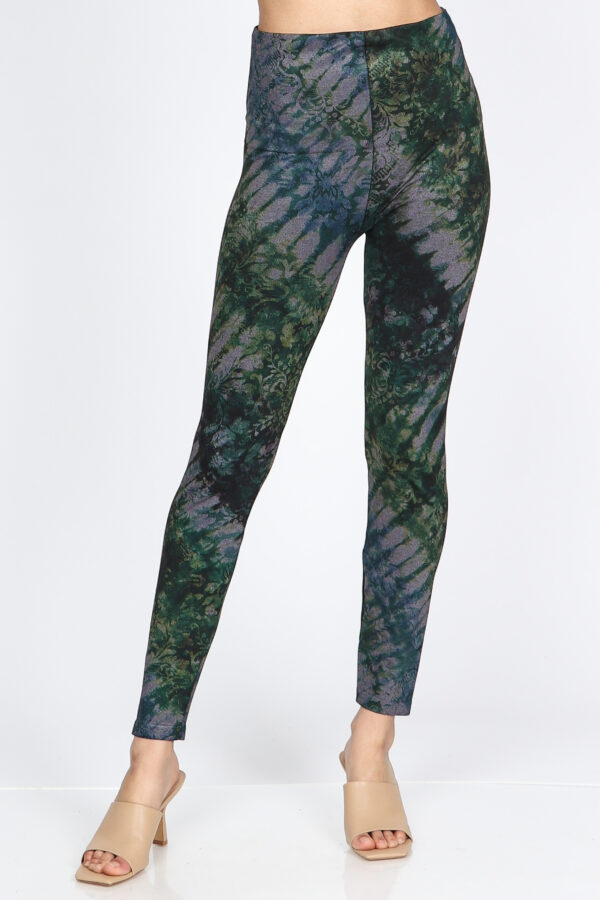 M. Rena Tie Dye Print Tummy Control Leggings