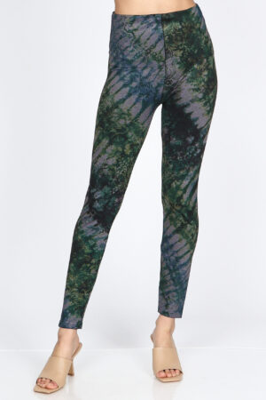 M. Rena Tie Dye Print Tummy Control Leggings
