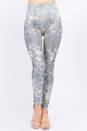 M. Rena Floral Print Tummy Control Leggings