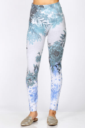 M. Rena Floral Print Tummy Control Leggings