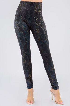 M. Rena Snake Print Tummy Control Leggings